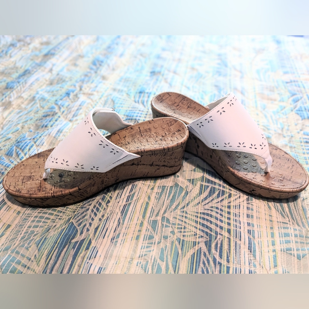 Vionic Cork Wedge Sandals